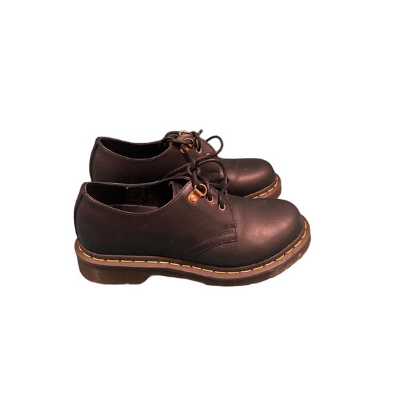 DR. MARTENS 1461 HARDWARE LEATHER size6 Rose Gold Ankle Shoes Boots main image 4